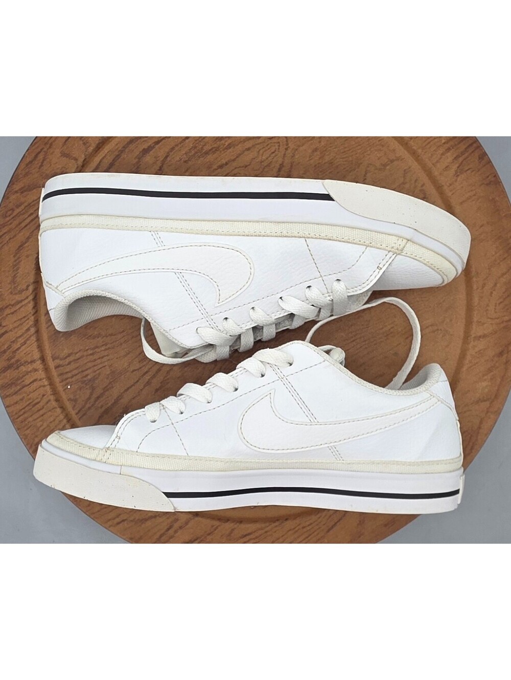 🔥Nike Court Legacy Next White Tumbled Leather Low Top Sneaker DH3161-101 Size 7
